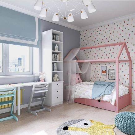 Kids Room Design With Mutlicolered Wall 435x435 