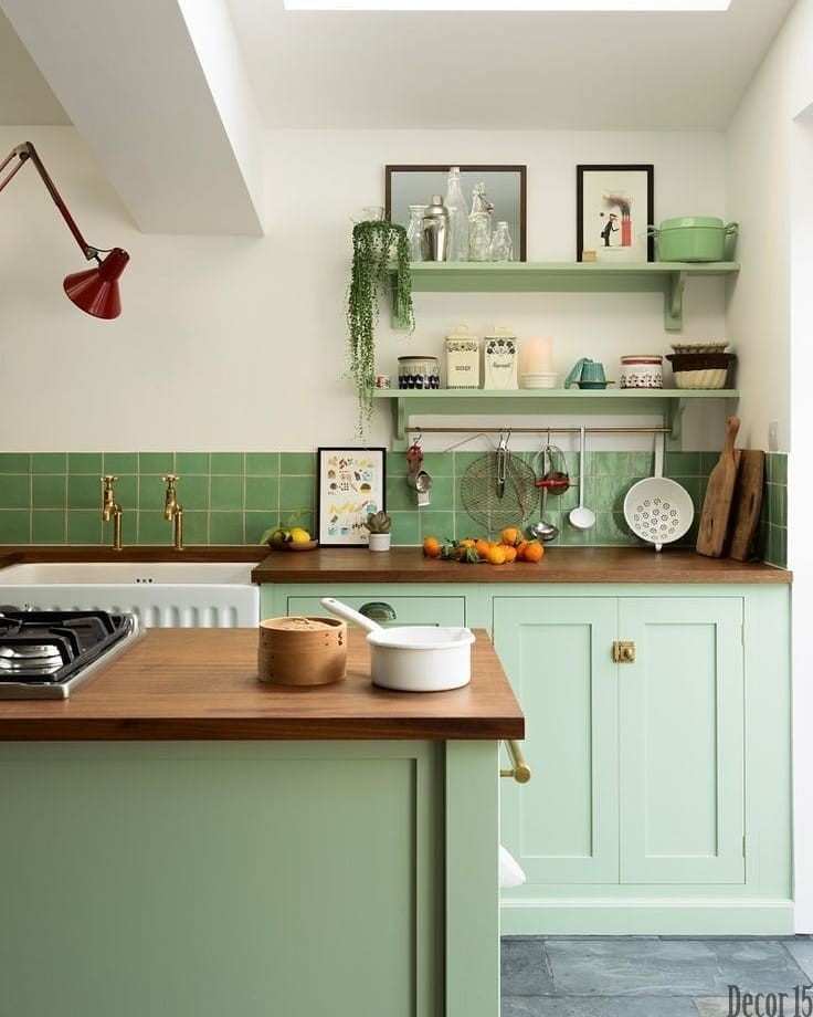 Vintage Small Bohemian Kitchen Design Idea 2024 