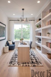 Home Library Office Design 2024 200x300 