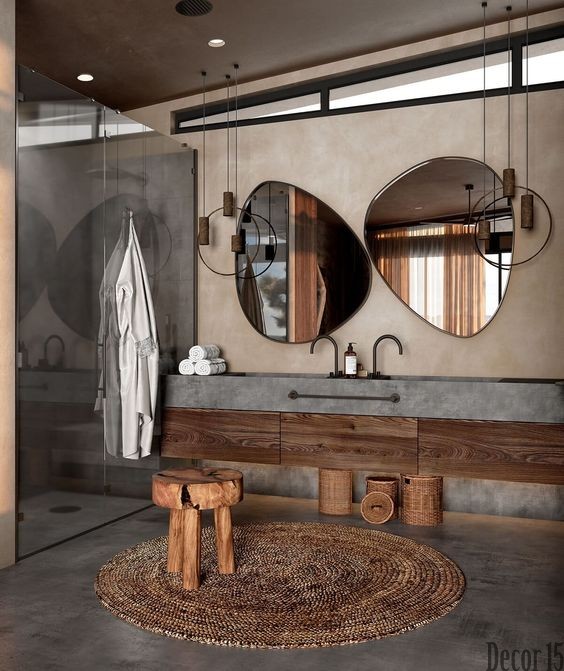rustic kitchen wood interior design 2024